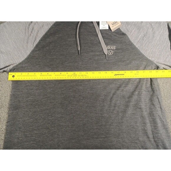Vans Off The Wall Tee Hoodie Sweatshirt Men's XXL Two Tone Black/Gray NWT - Picture 11 of 14